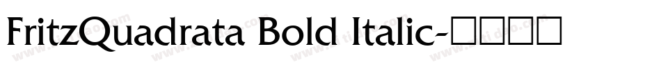 FritzQuadrata Bold Italic字体转换